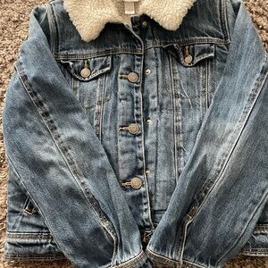 Denim Jacket with Sherpa Collar